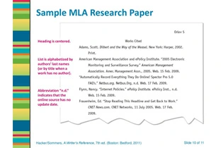 MLA格式Research Paper写作指南