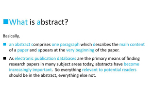 Abstract basic framework + example sentences