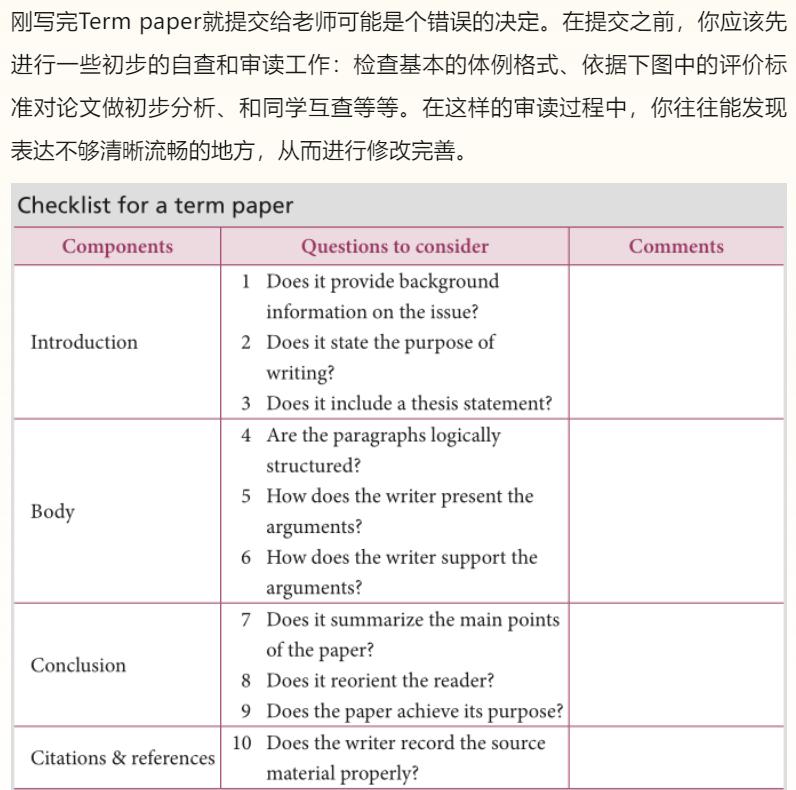 轻松撂倒Term paper！《学术英语写作进阶教程》