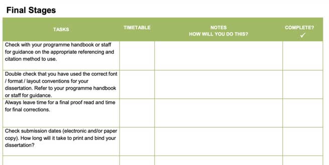 dissertation timeline 3 month version 5
